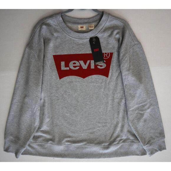 Levi's 869200003 Women's Plus Sz 2X Gray Heather Graphic Crewneck L/S Sweatshirt - Picture 7 of 9